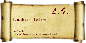 Laudesz Ixion névjegykártya